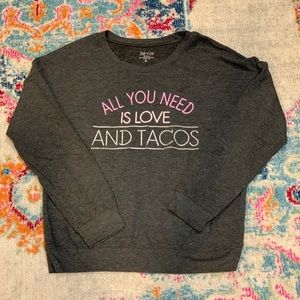 Zoe + Liv Oversized Sweatshirt - Gray XL